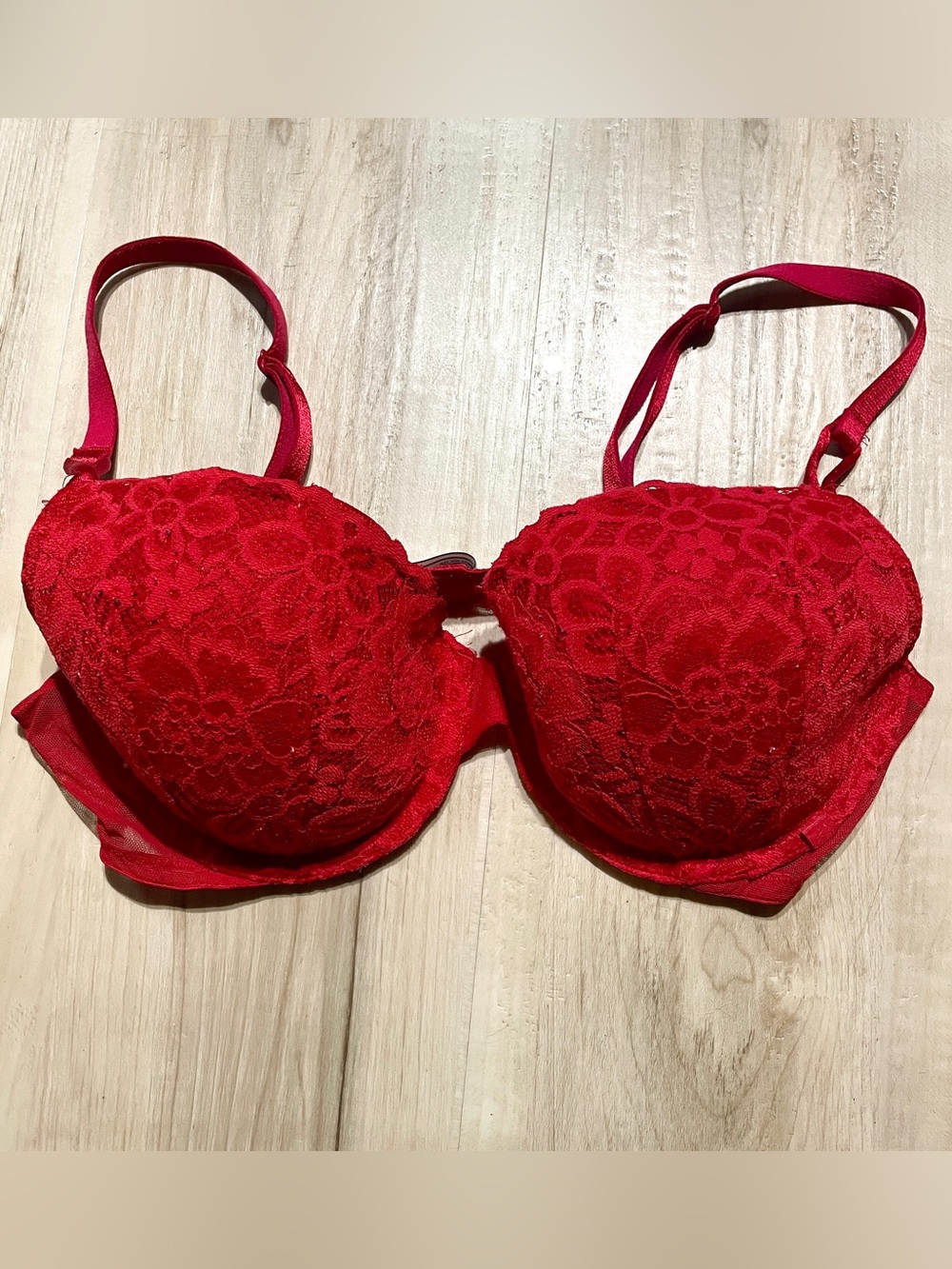 Victoria’s Secret Lace Push-Up Bra set - Teal, Brown, Red, all size 36C - Picture 7 of 14